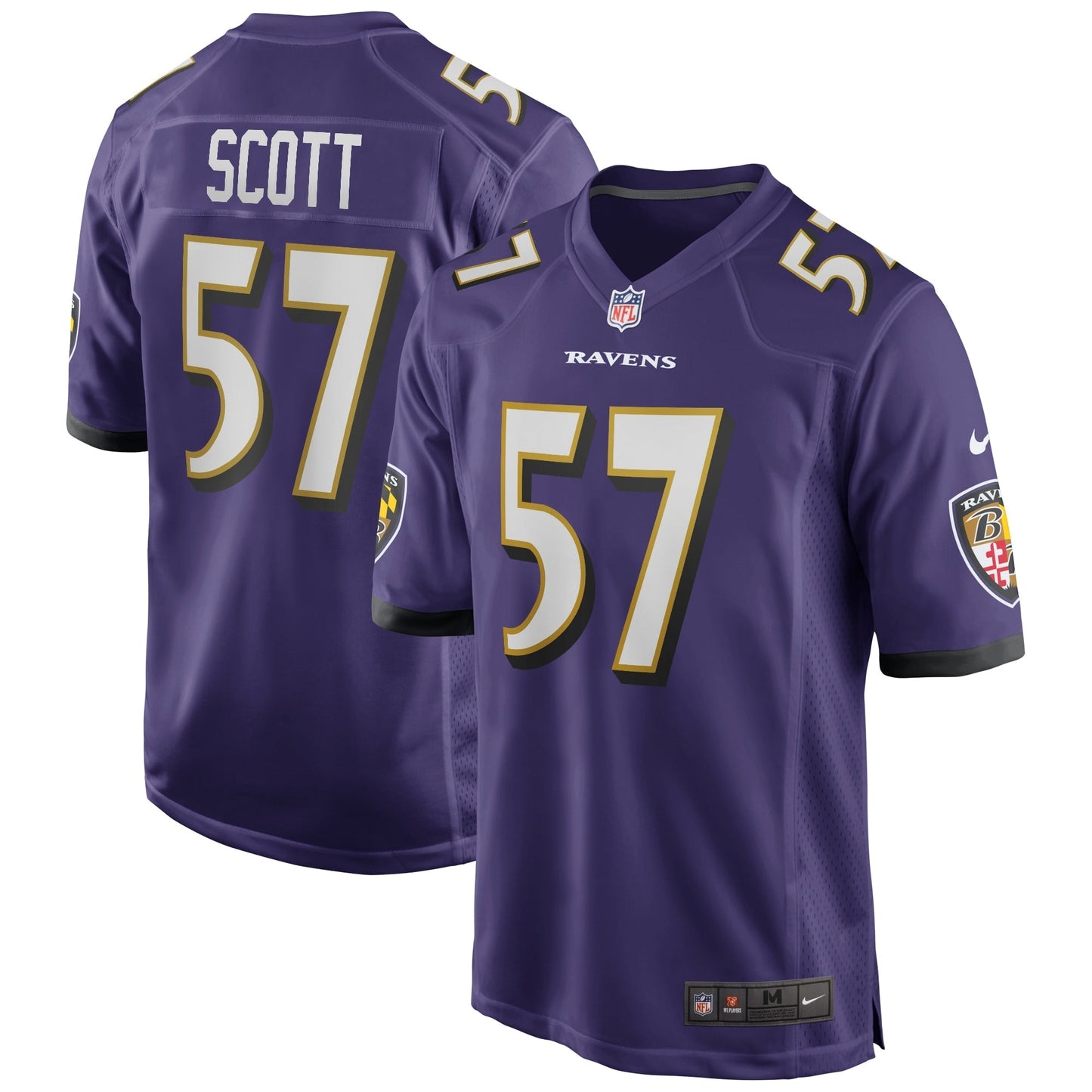 Bart Scott Baltimore Ravens Nike Game Retired Jersey - Purple