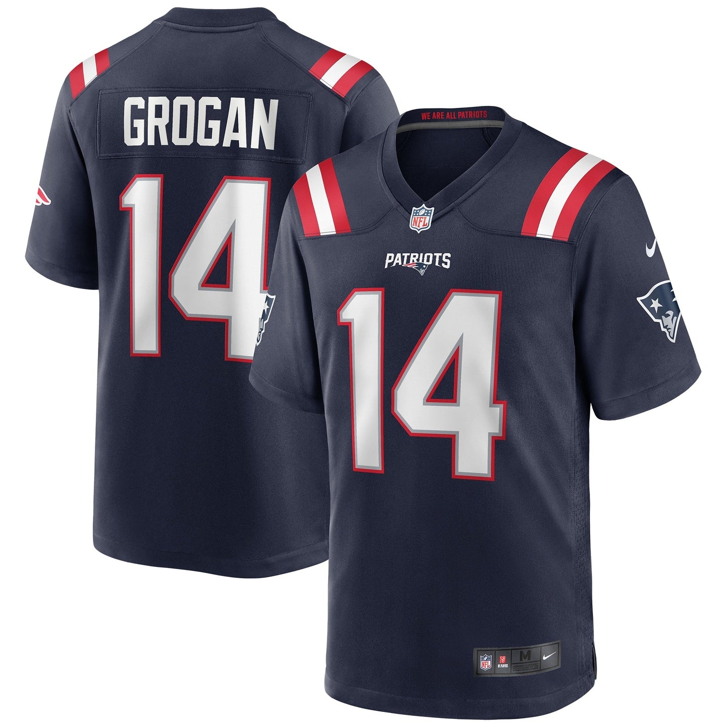 Steve Grogan New England Patriots Nike Game Retired Jersey - Navy
