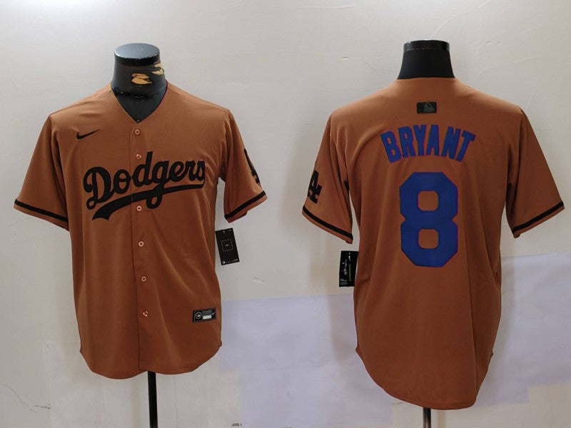 Men's Los Angeles Dodgers Kris Bryant #8 Brown Replica Player Jersey