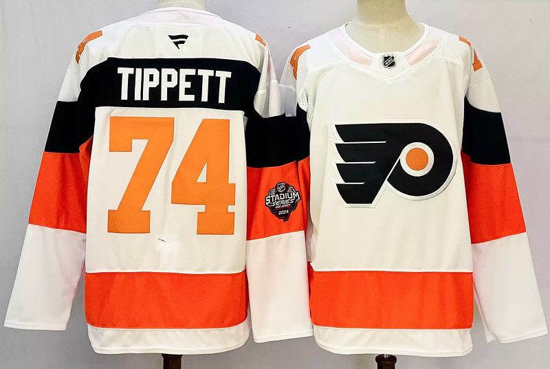 Men's Philadelphia Flyers Owen Tippett #74 White Jersey