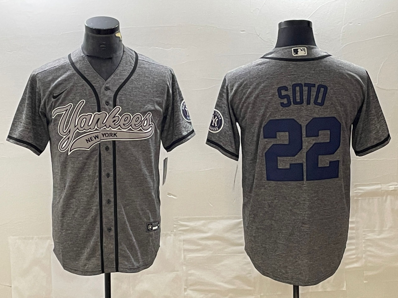 Men's New York Yankees Juan Soto #42.99 Gray Game Jersey Joint Edition