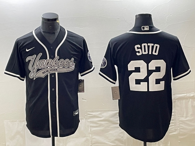 Men's New York Yankees Juan Soto #42.99 Black Player Jersey Joint Edition