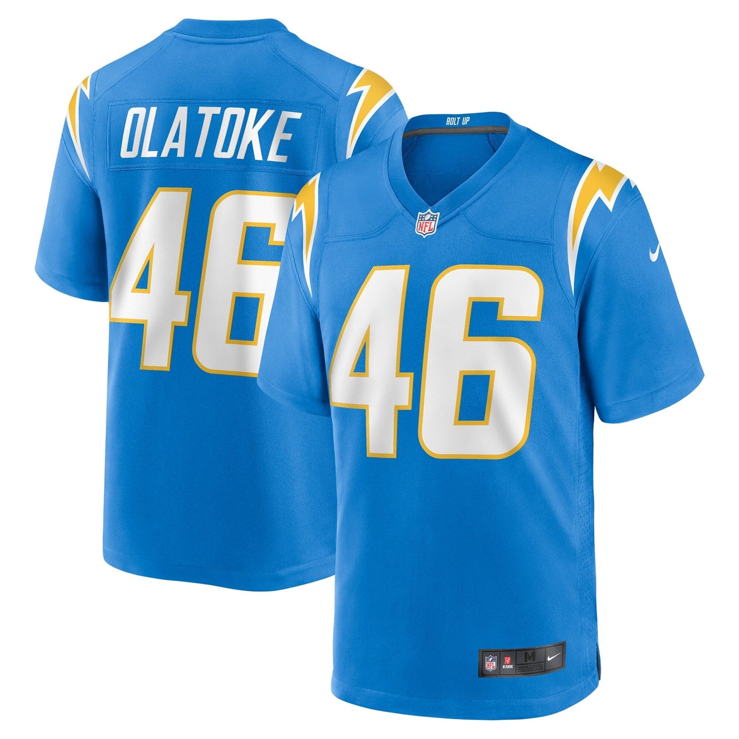 Praise Olatoke Los Angeles Chargers Nike Team Game Jersey - Powder Blue