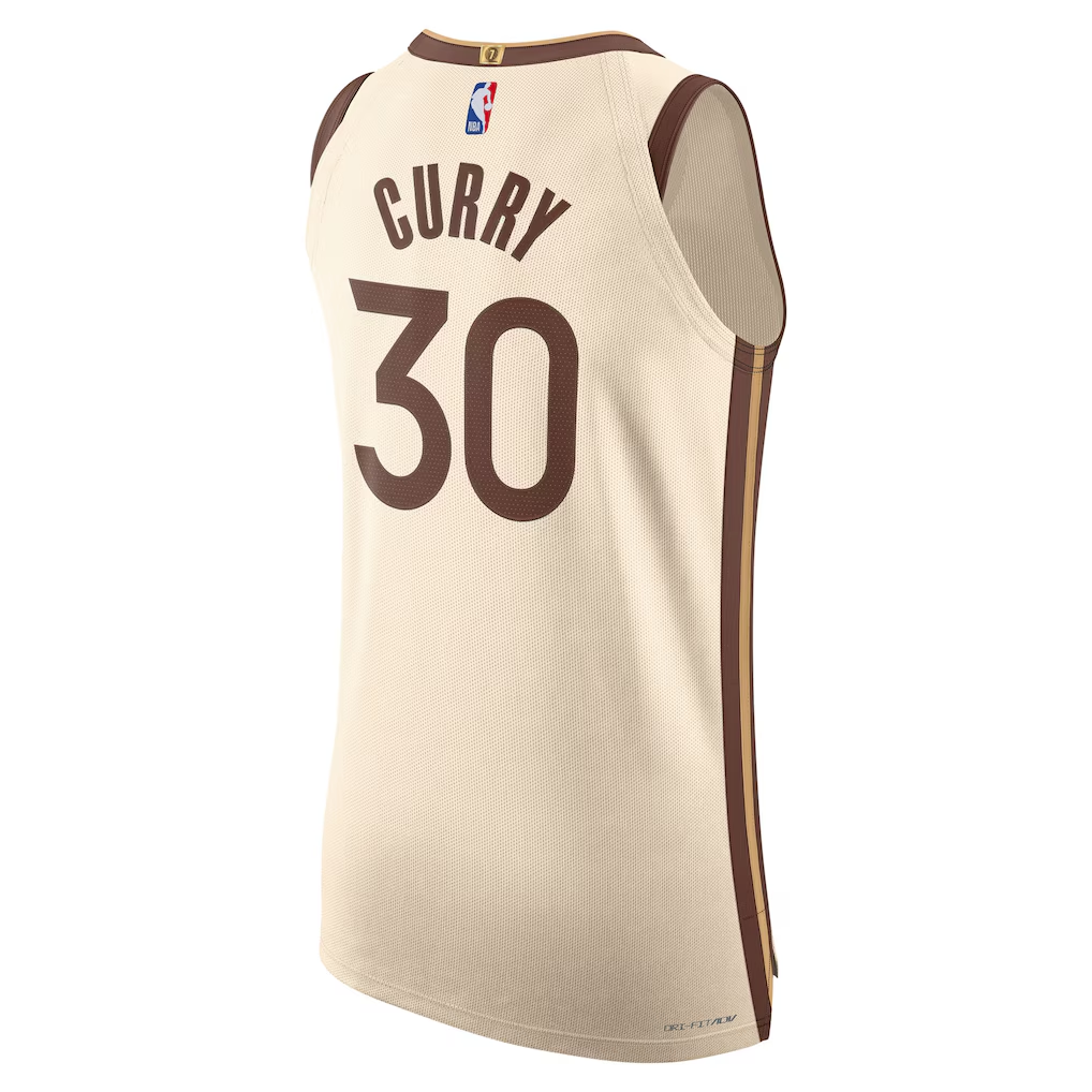 Golden State Warriors Stephen Curry Nike Tan 2025/26 Player Jersey - City Edition