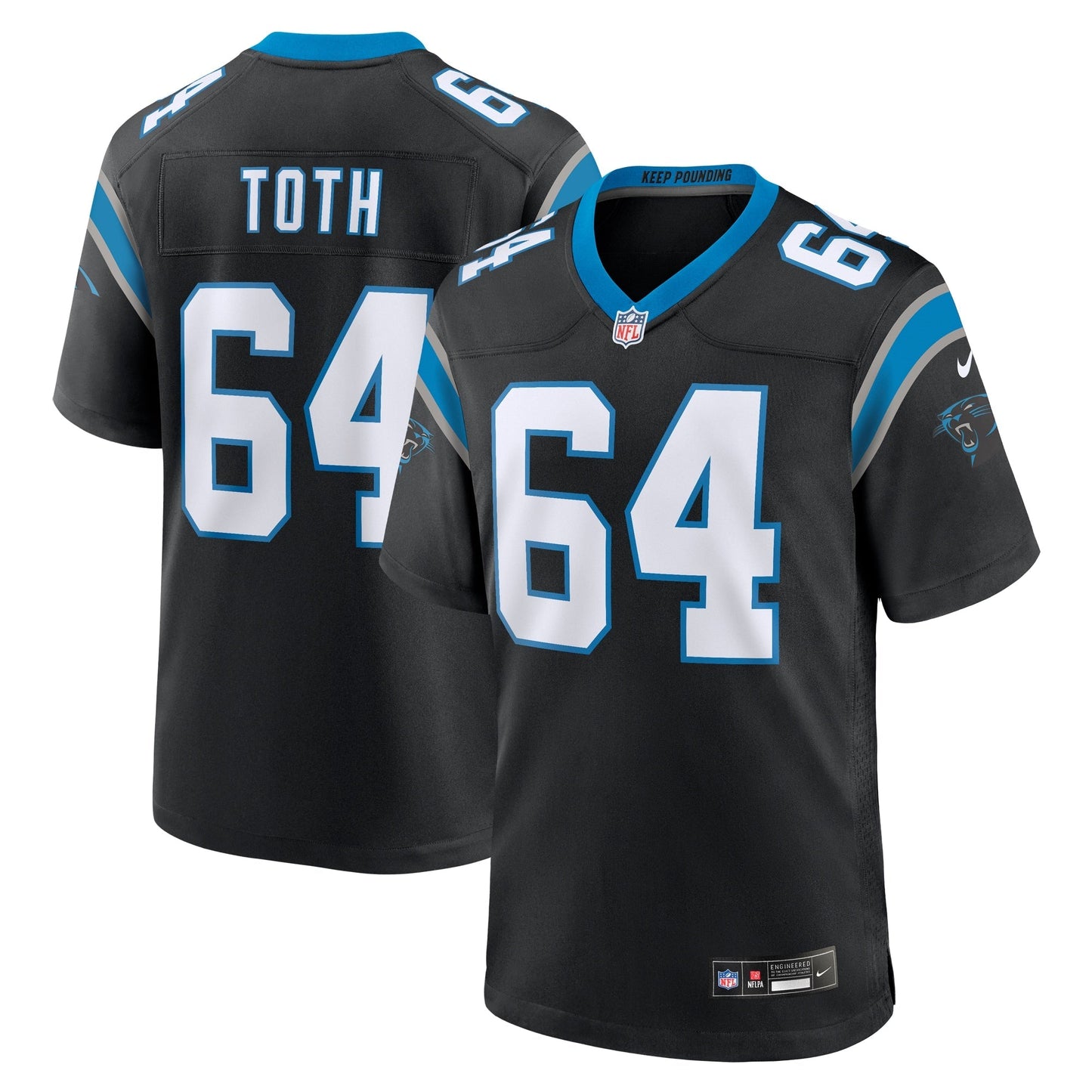 Brett Toth Carolina Panthers Nike Game Jersey - Black