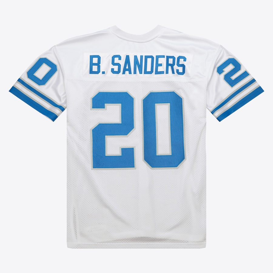 Men's Barry Sanders White Detroit Lions 1994 Jersey