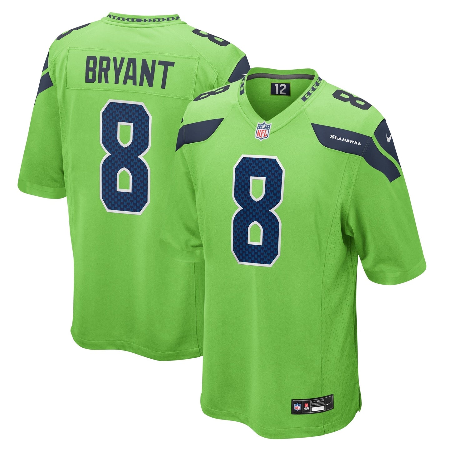 Coby Bryant Seattle Seahawks Nike Game Jersey - Neon Green