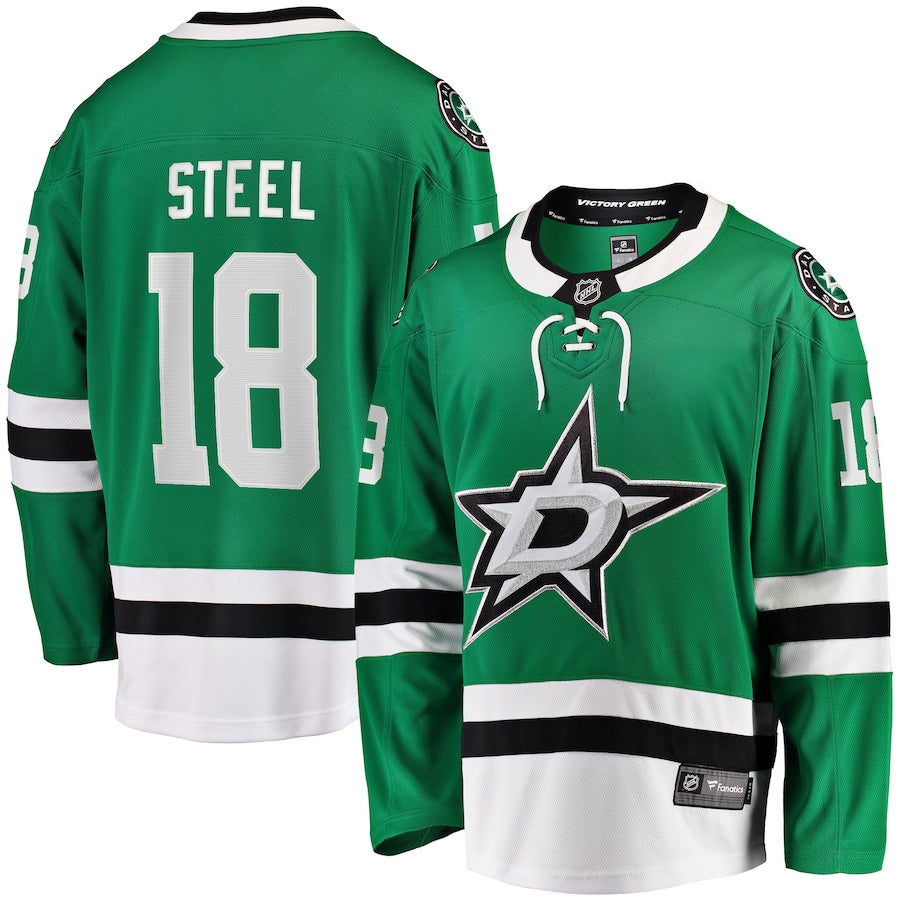 Sam Steel Dallas Stars Home Breakaway Jersey - Kelly Green