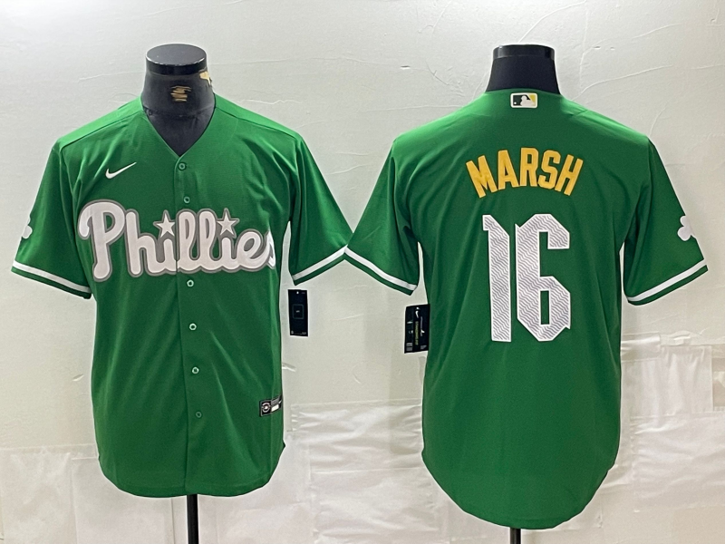 Men's Philadelphia Phillies Brandon Marsh #16 Green Player Jersey