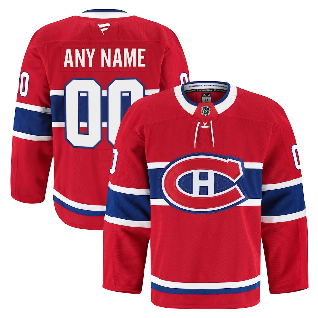 Men's Montreal Canadiens Red Custom Jersey