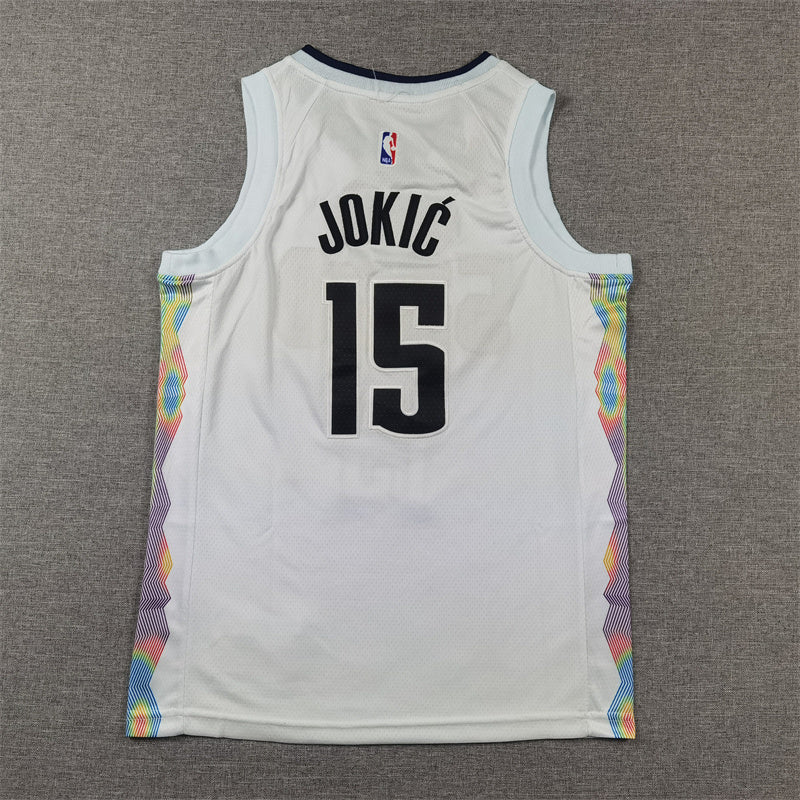 Youth Nikola Jokić Denver Nuggets #15 City Edition Embroidered Jersey