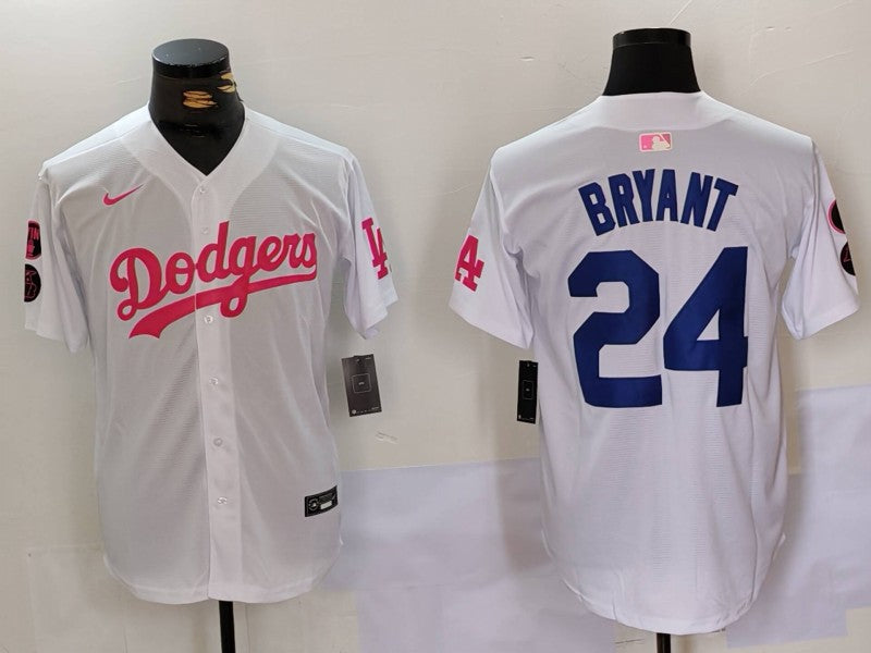 Men's Los Angeles Dodgers Kris Bryant #24 White Limited Player Jersey