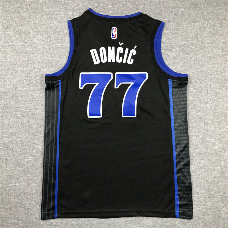 Youth Luka Dončić Dallas Mavericks #77 City Edition Embroidered Jersey