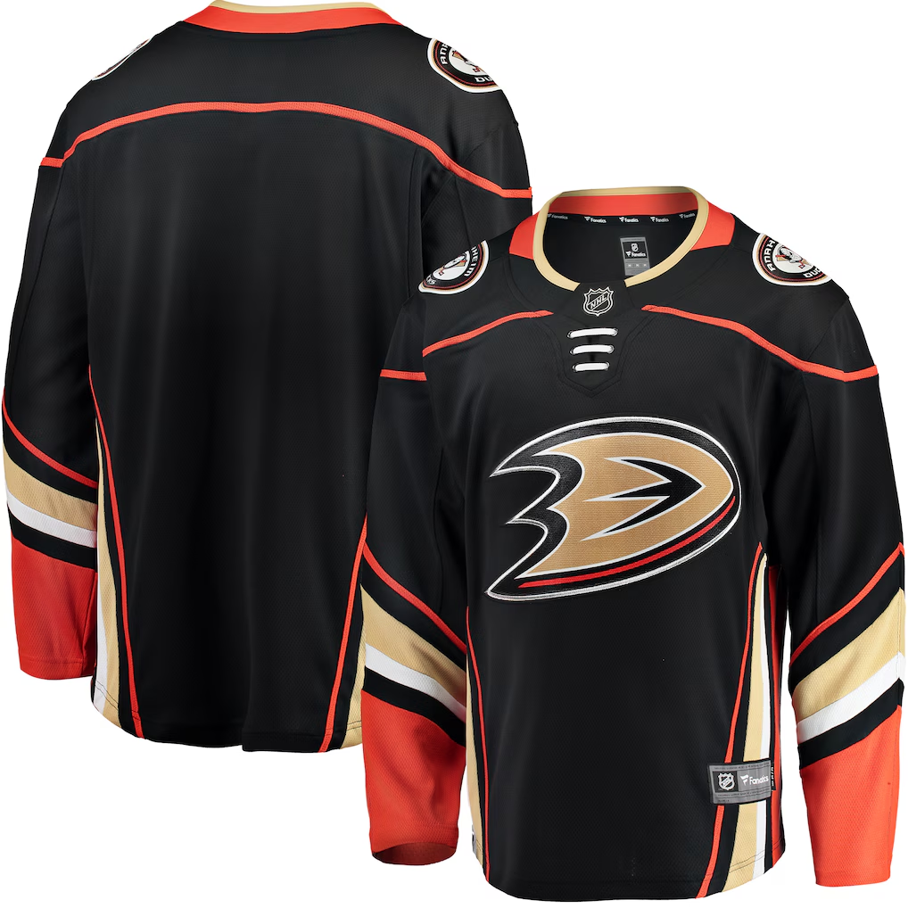 Men's Anaheim DucksBlack Breakaway Home Blank Jersey