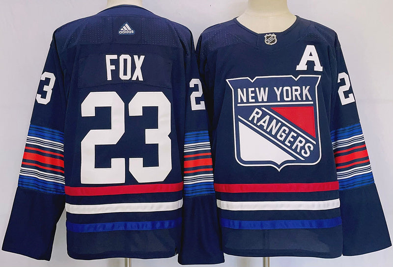 Men's New York Rangers Adam Fox #23 Blue Player jersey