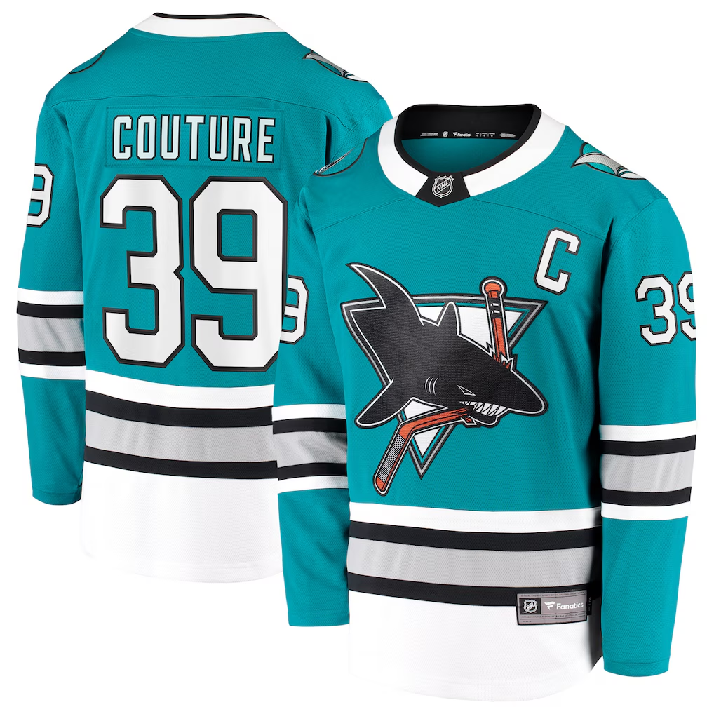 Men's San Jose Sharks Logan Couture #39 Teal Breakaway Jersey
