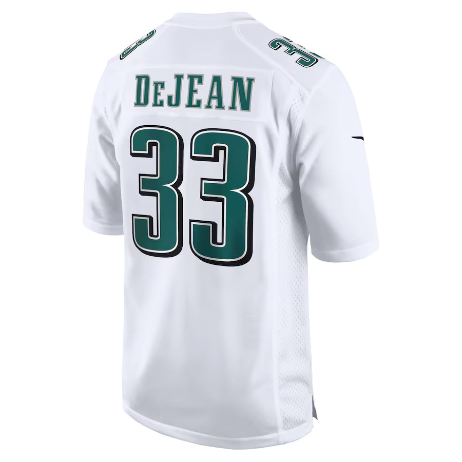 Men's Philadelphia Eagles Cooper DeJean Nike Tundra White Super Bowl LIX Fashion Game Jersey