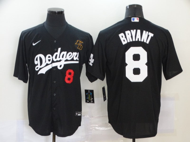 Men's Los Angeles Dodgers Kris Bryant #8 Black Replica Baseball Jersey