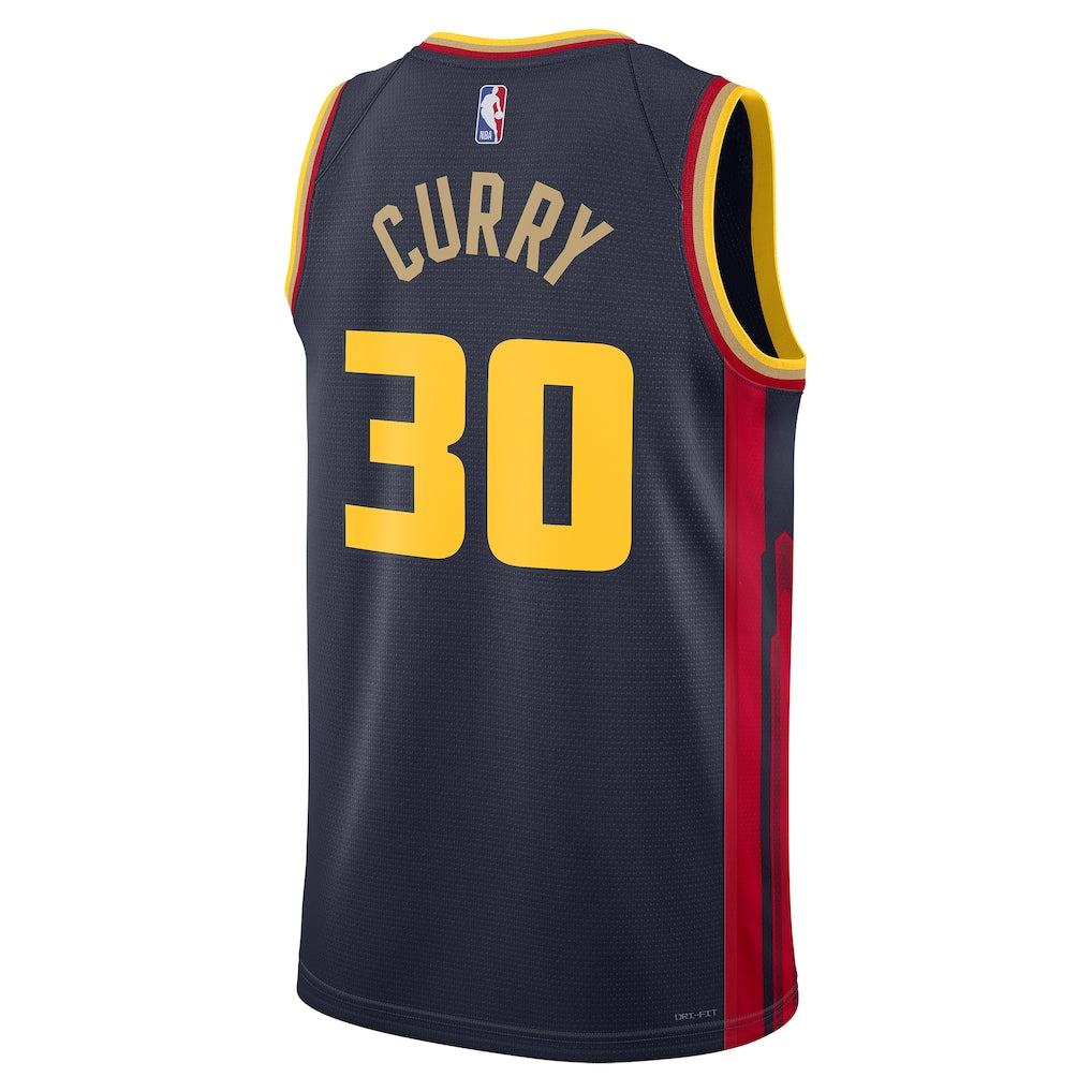 Unisex Golden State Warriors Stephen Curry Navy 2024/25 Swingman Jersey - City Edition