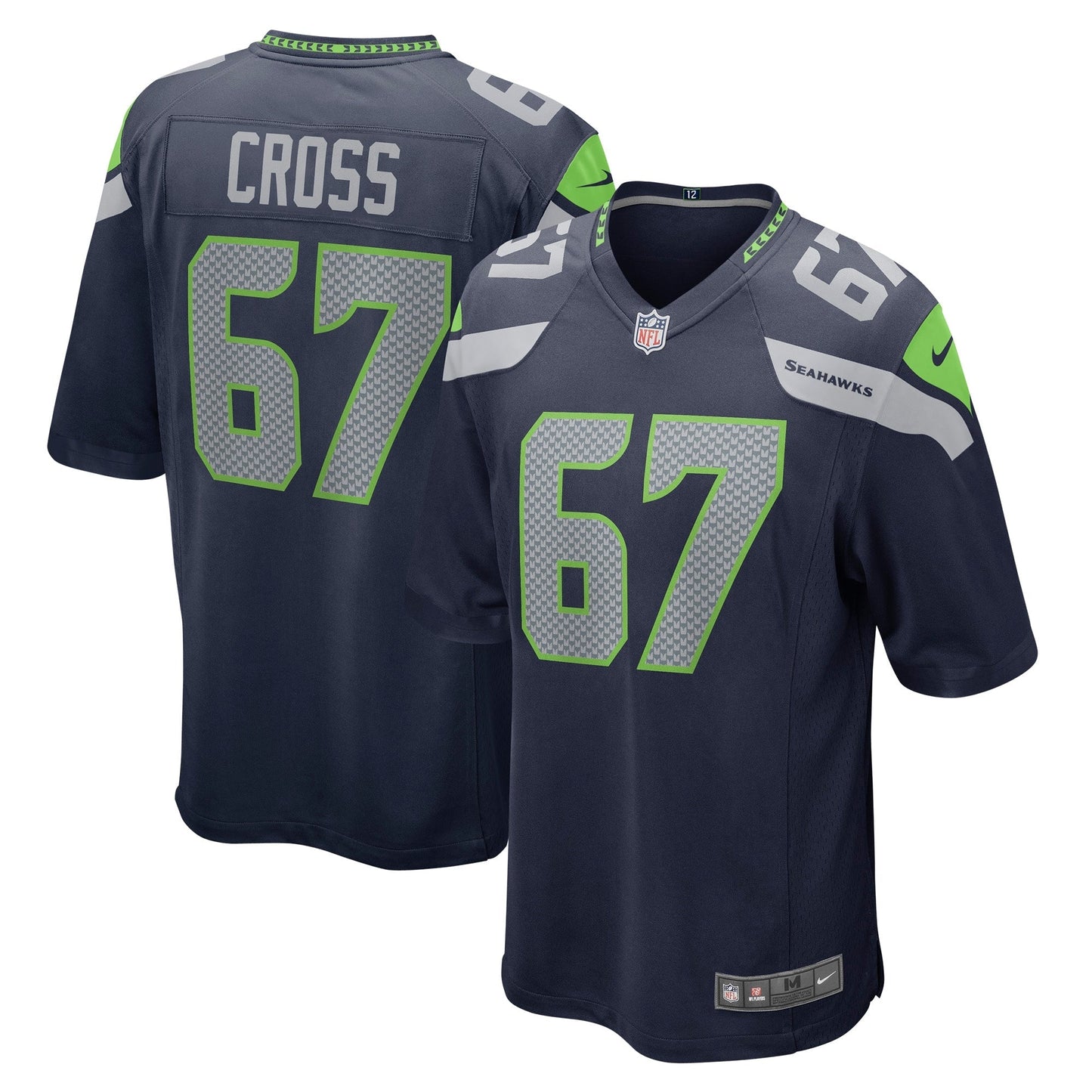 Charles Cross Seattle Seahawks Nike Game Jersey - Navy