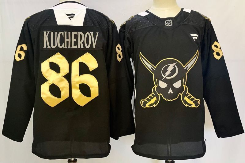 Men's Tampa Bay Lightning Nikita Kucherov #86 Black Player Jersey