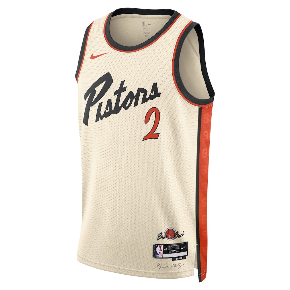Unisex Detroit Pistons Cade Cunningham White 2024/25 Swingman Jersey - City Edition
