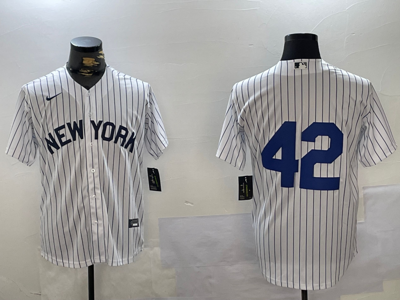 Men's New York Yankees #42 White 42.9924 Jackie Robinson Day Home Limited Jersey