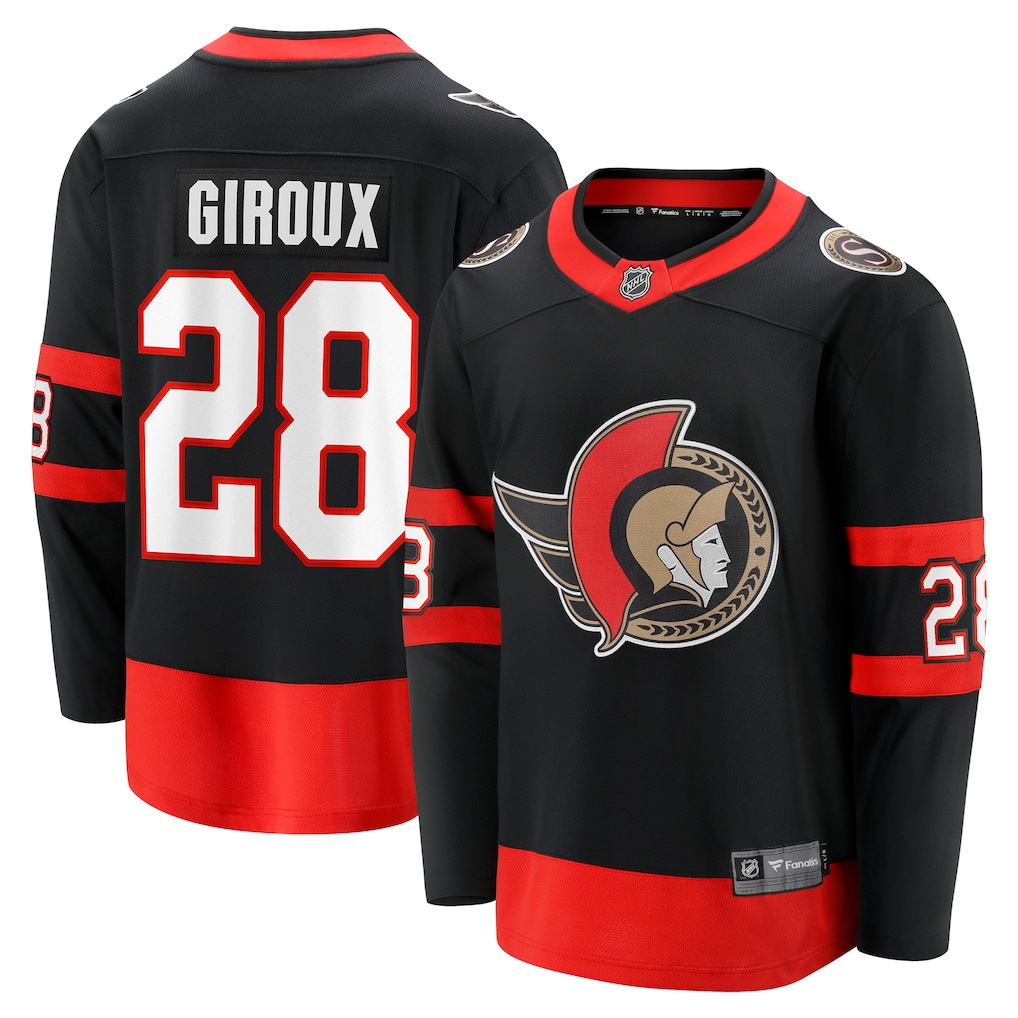 Men's Ottawa Senators Claude Giroux #28 Black Home Breakaway Player Jersey