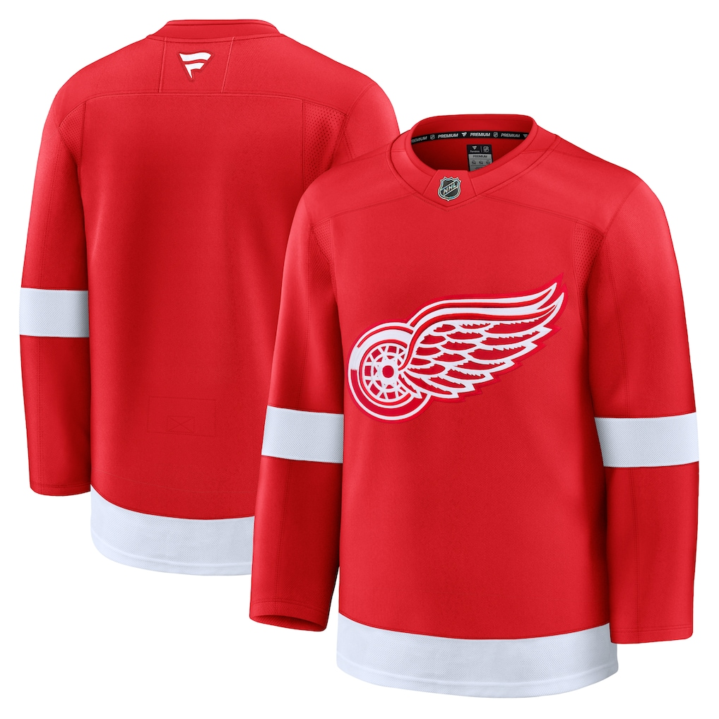 Men's Detroit Red Wings Red Home Premium Blank Jersey