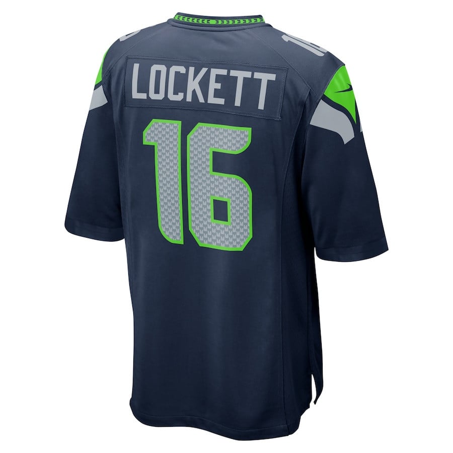 Tyler Lockett 16 Seattle Seahawks Men Game Team Jersey - College Navy