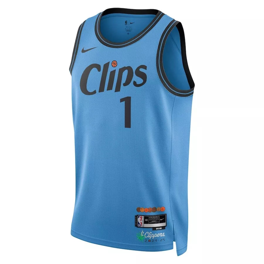 LA Clippers James Harden #1Blue 2024/25 NBA Swingman Jersey City Edition