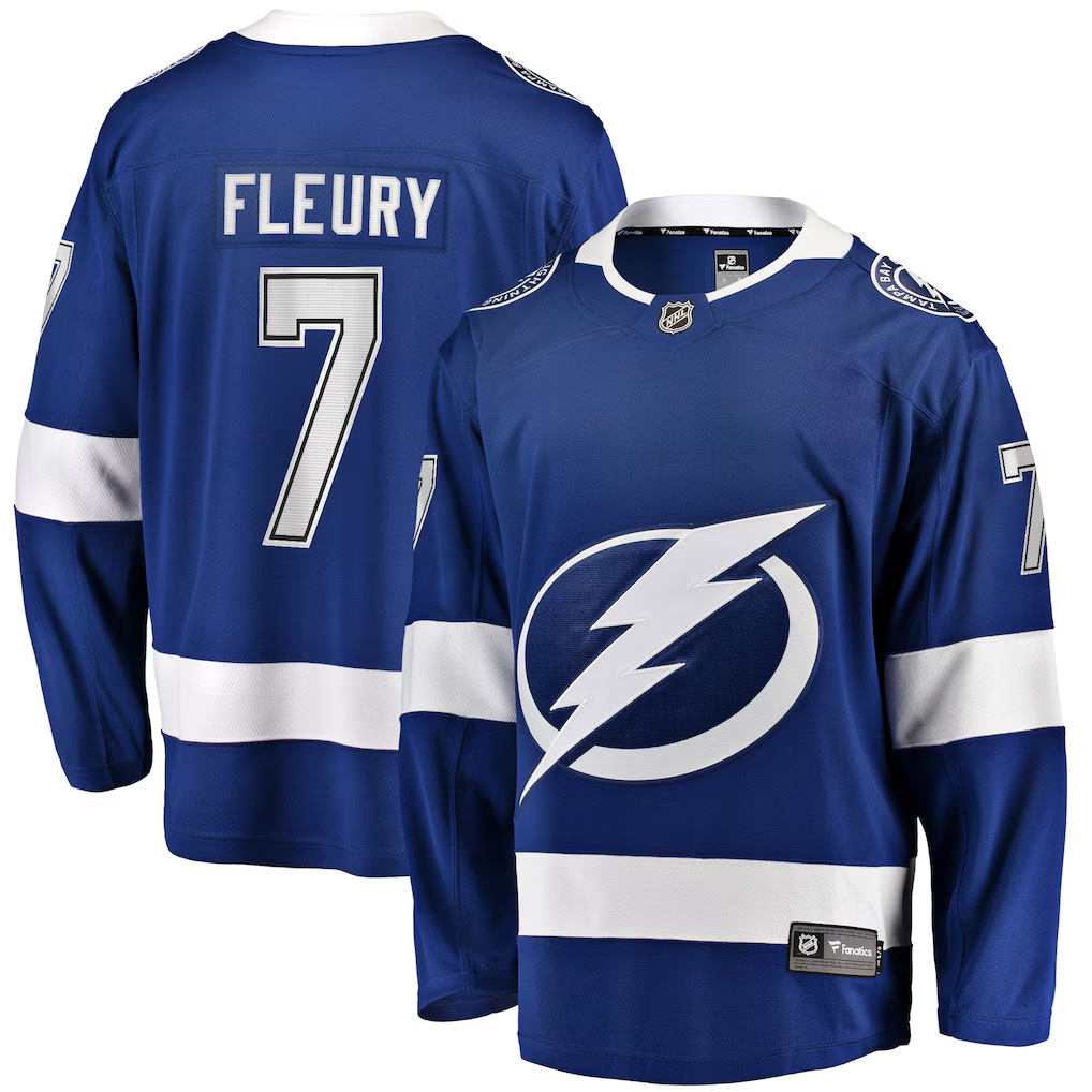Men's Tampa Bay Lightning Haydn Fleury #7 Blue Home Breakaway Player Jersey