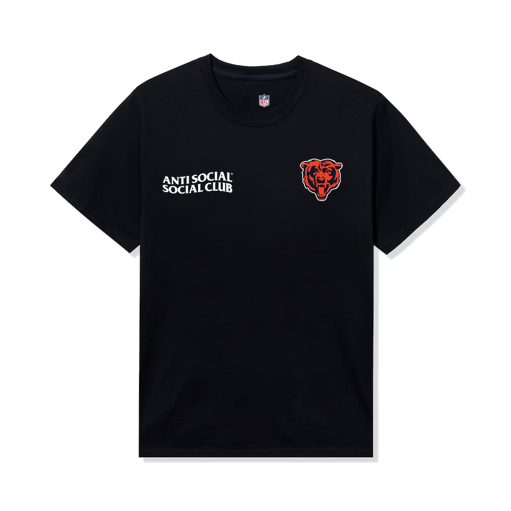 Chicago Bears AntiSocialSocialClub x NFL Black Team T-Shirt