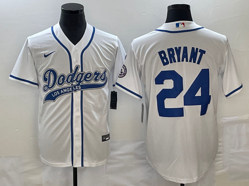 Men's Los Angeles Dodgers Kris Bryant #24 White Player Jersey Joint Edition