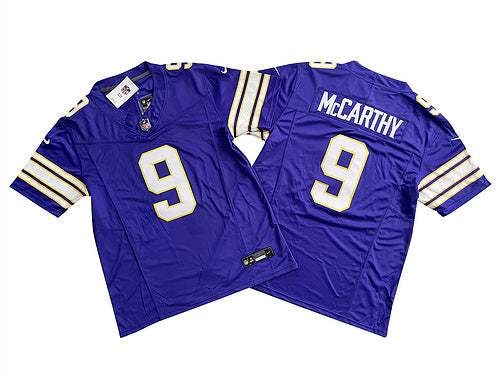 J.J. McCarthy #9 Minnesota Vikings Nike 2nd Alternate    Game Jersey - Purple
