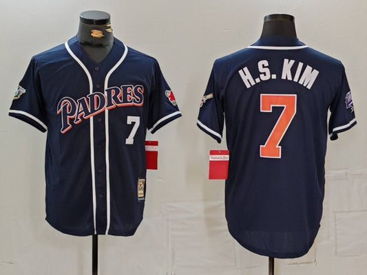 Men's San Diego Padres Ha Seong Kim #7 Navy Limited Player Jersey