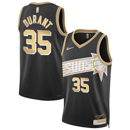 24 Suns #35 Durant black and gold jersey
