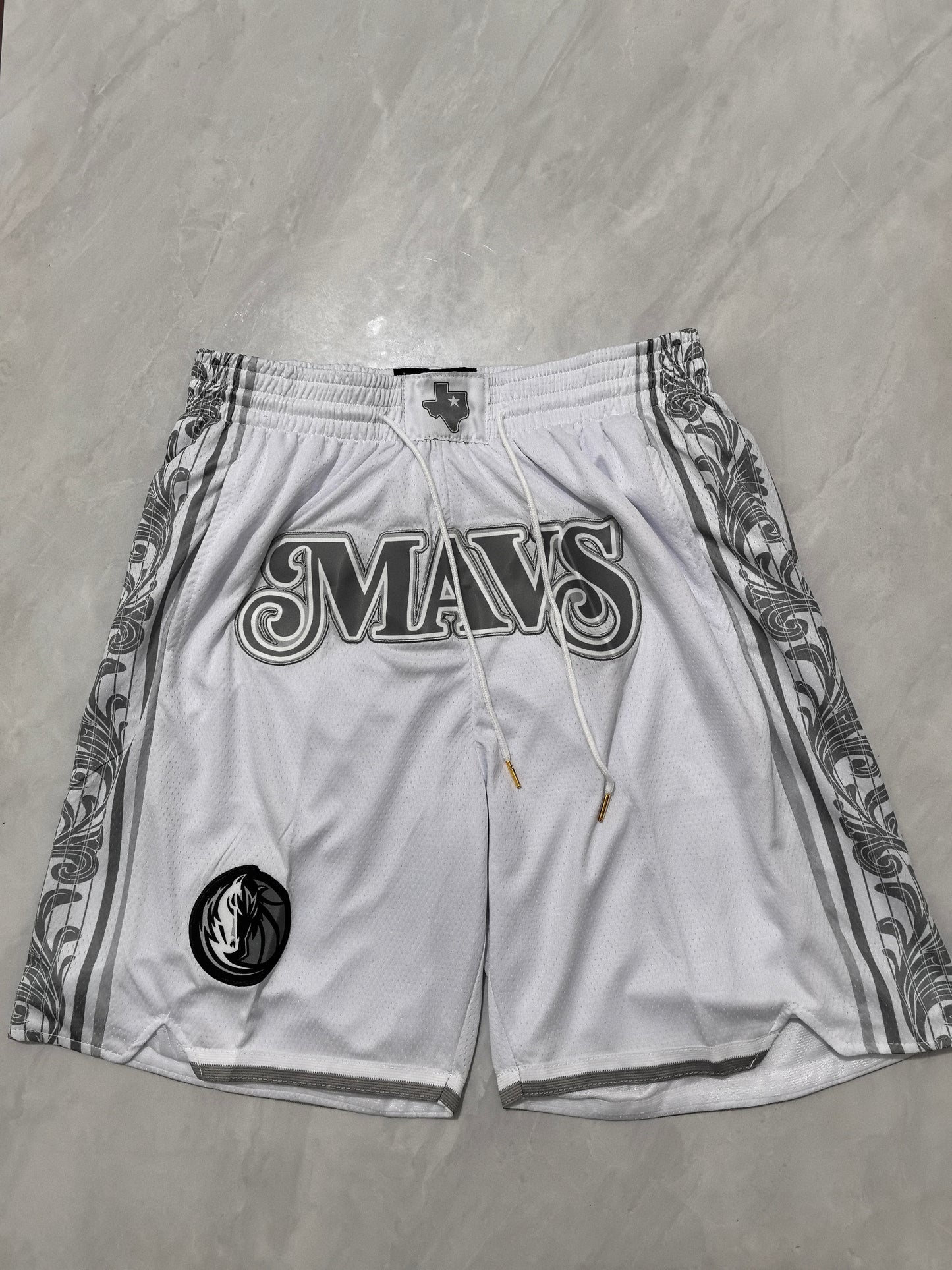 Dallas Mavericks 2025 White City Edition Pocket Shorts