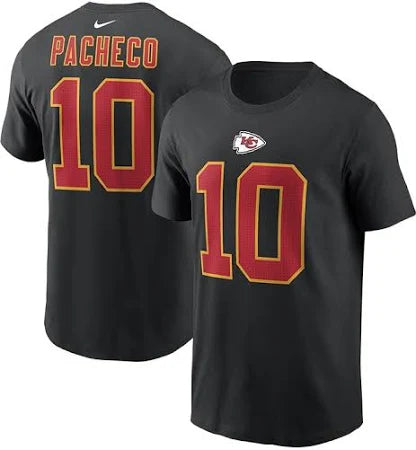 Isiah Pacheco Kansas City Chiefs Black Alt FUSE Short Sleeve Player T Shirt