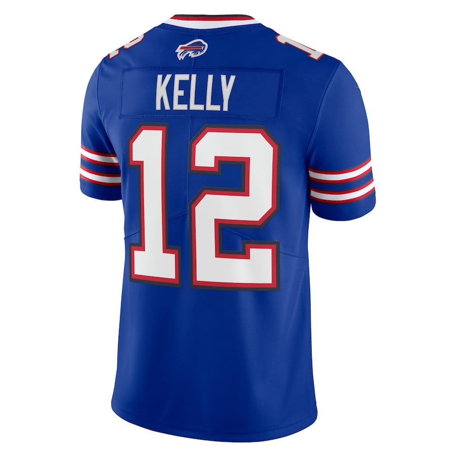 Jim Kelly 12 Buffalo Bills '90s Throwback Retired Player Limited Jersey - Royal