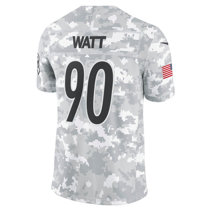 T.J. Watt Pittsburgh Steelers Nike 2024 Salute to Service Limited Jersey - Arctic Camo