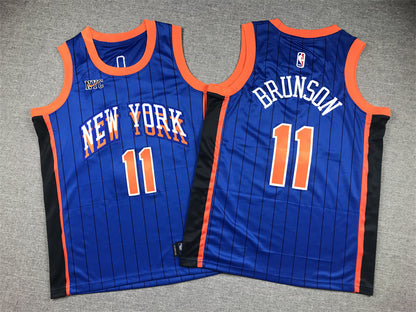 Youth Jalen Brunson New York Knicks #11 City Edition Embroidered Jersey