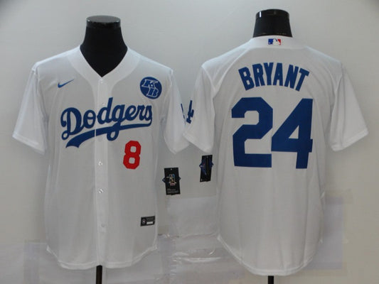 Men's Los Angeles Dodgers Kris Bryant #8-24 White Replica Baseball Jersey