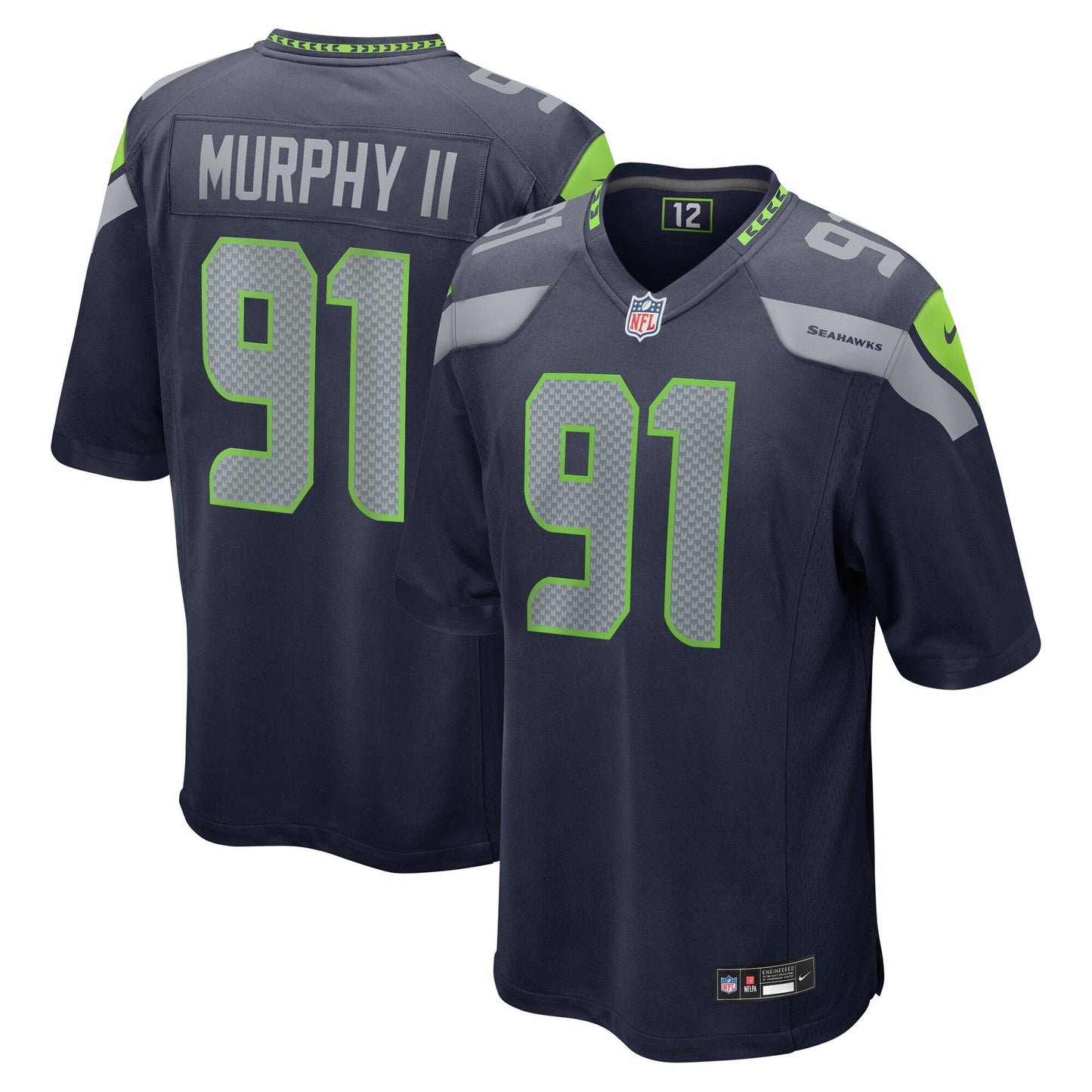 Byron Murphy II Seattle Seahawks Nike 2024 NFL Draft First Round Pick   Game Jersey - College Navy