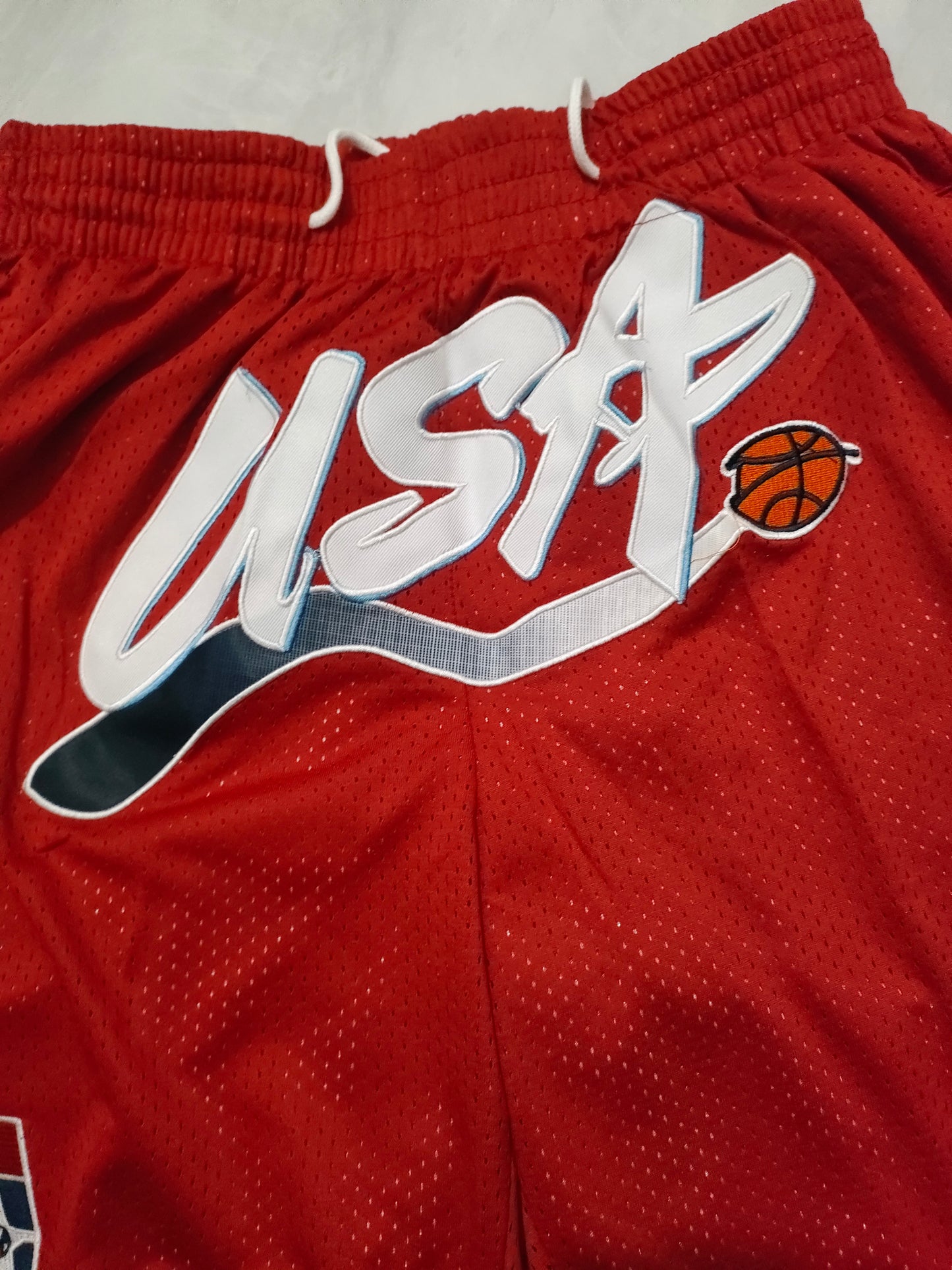 American Olympic Red Pocket Shorts