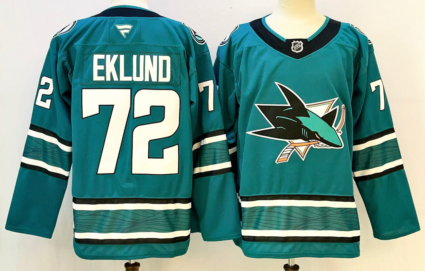 Men's San Jose Sharks William Eklund #72 Teal Breakaway Player Jersey