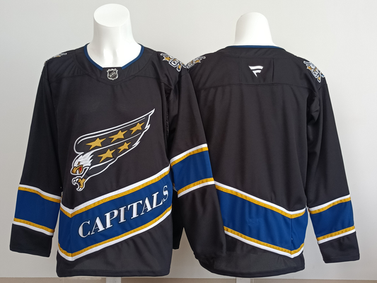 Men's Washington Capitals Fanatics Black Alternate Breakaway Blank Jersey
