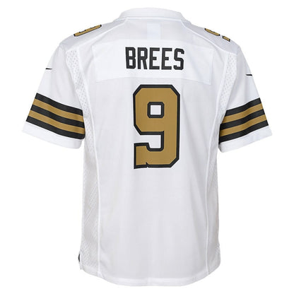 Drew Brees 9 New Orleans Saints YOUTH Color Rush Game Jersey - White