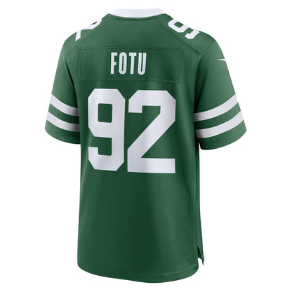 Leki Fotu New York Jets Nike Team Game Jersey - Legacy Green