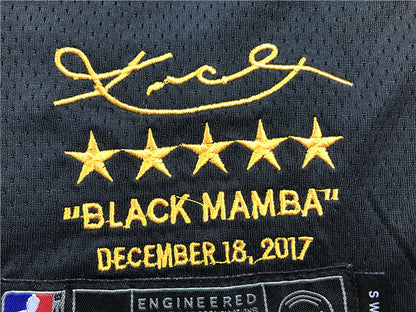 Los Angeles Lakers #24 Kobe Bryant Retired Black Jersey